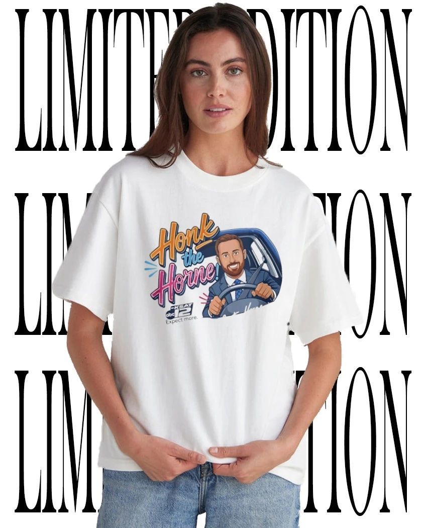 Honk the Horne KSAT ABC 12 Expect More Justin Horne Illustration shirt