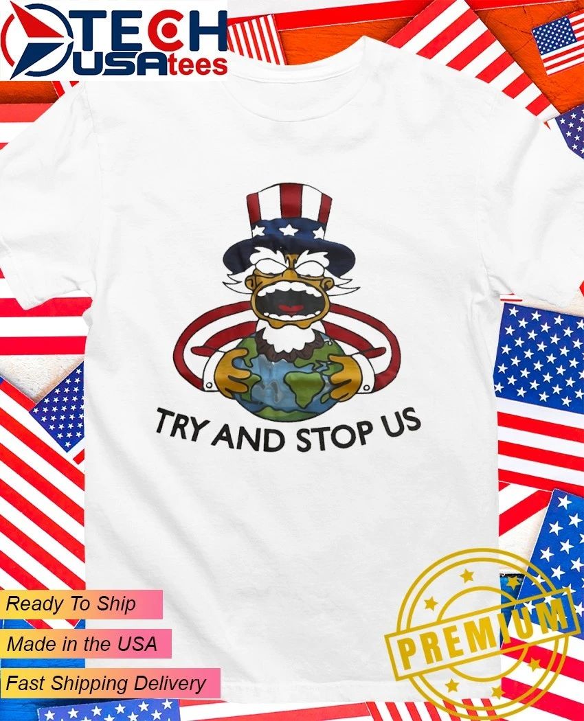 Simpsons x Uncle Sam try and stop us shirt