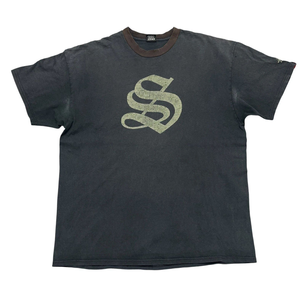 Vintage Stussy Shirt Mens XL Black Short Sleeve Y2K Streetwear Faded Skate Tee