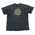 Vintage Stussy Shirt Mens XL Black Short Sleeve Y2K Streetwear Faded Skate Tee
