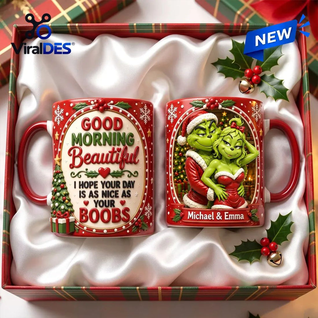 Personalized Grinch Couple Christmas Coffee Mug