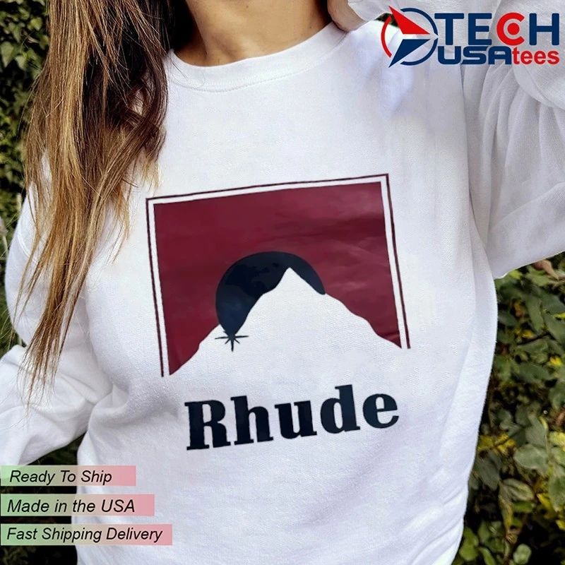 Rhude mountain and moon logo shirt