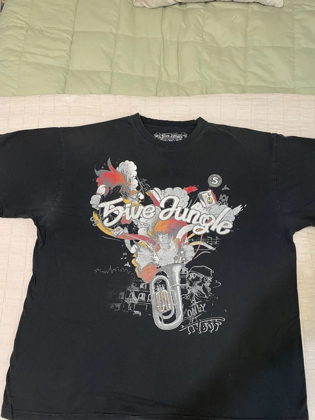 5IVE Jungle & Co Mens Short Sleeve T-shirt Size 2XL Walk Of Life 5 Taskforce
