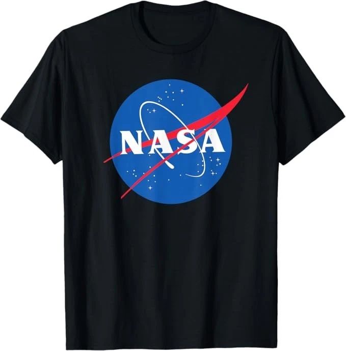 NASA TShirt Black Round Blue Logo S M XL Science Museum