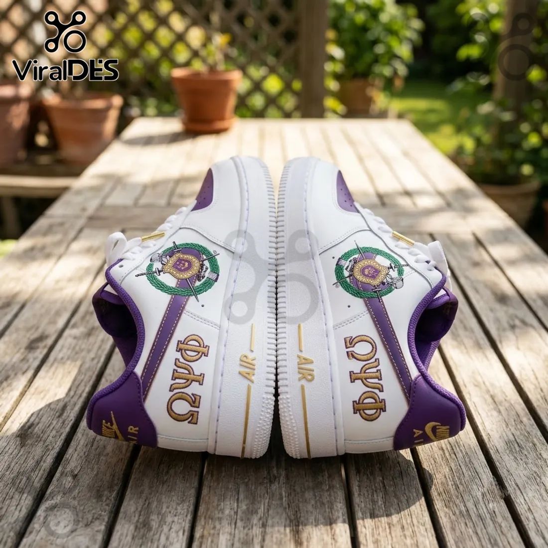 Custom Omega Psi Phi Purple Air Force 1 Sneakers
