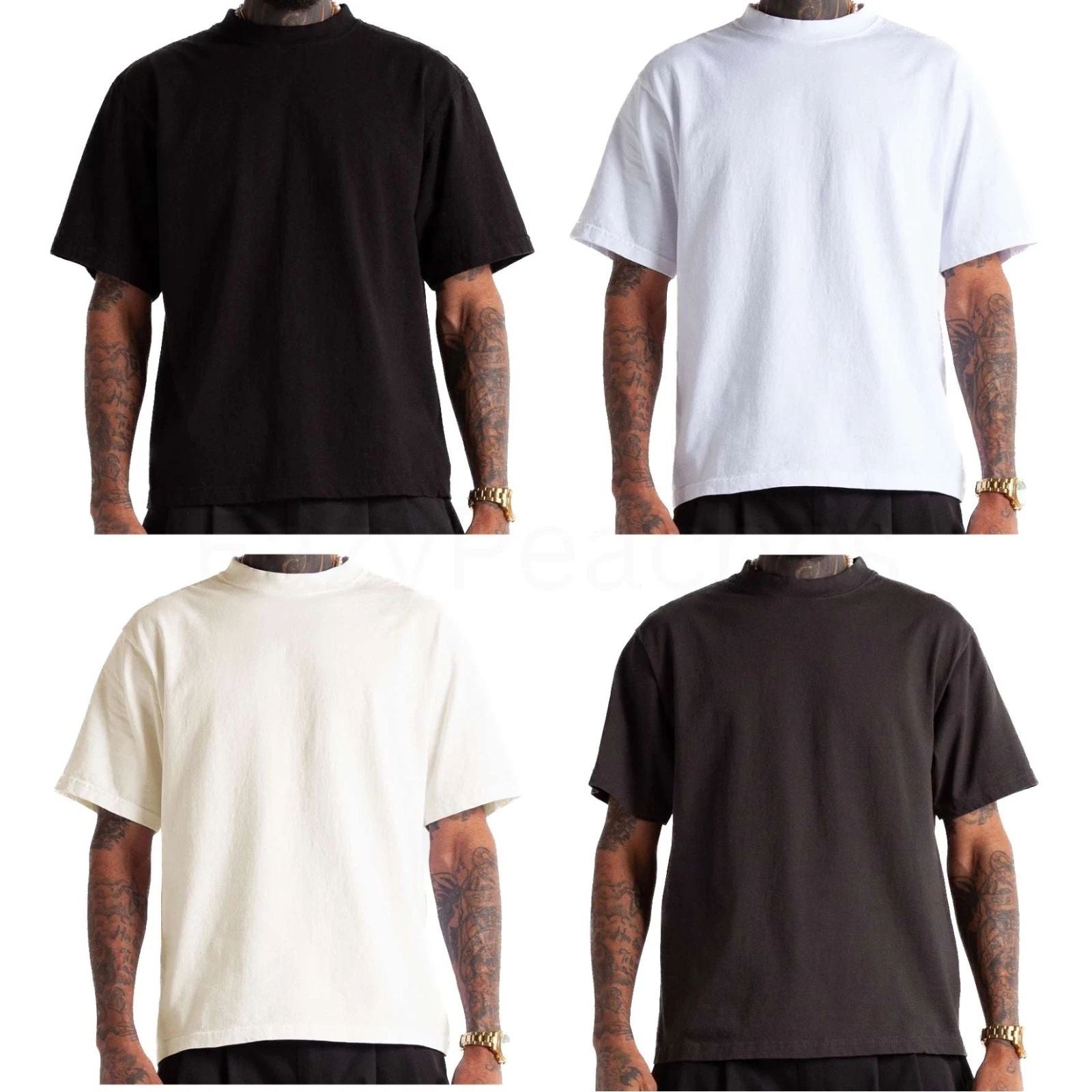 Shaka Wear Max Heavyweight S-2XL Cropped T-Shirt Plain Blank Tee 100% USA Cotton