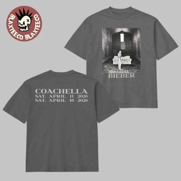 Justin Bieber! 1Coachella 2026 Festival Merchandise SWAG Album Photo T-Shirt