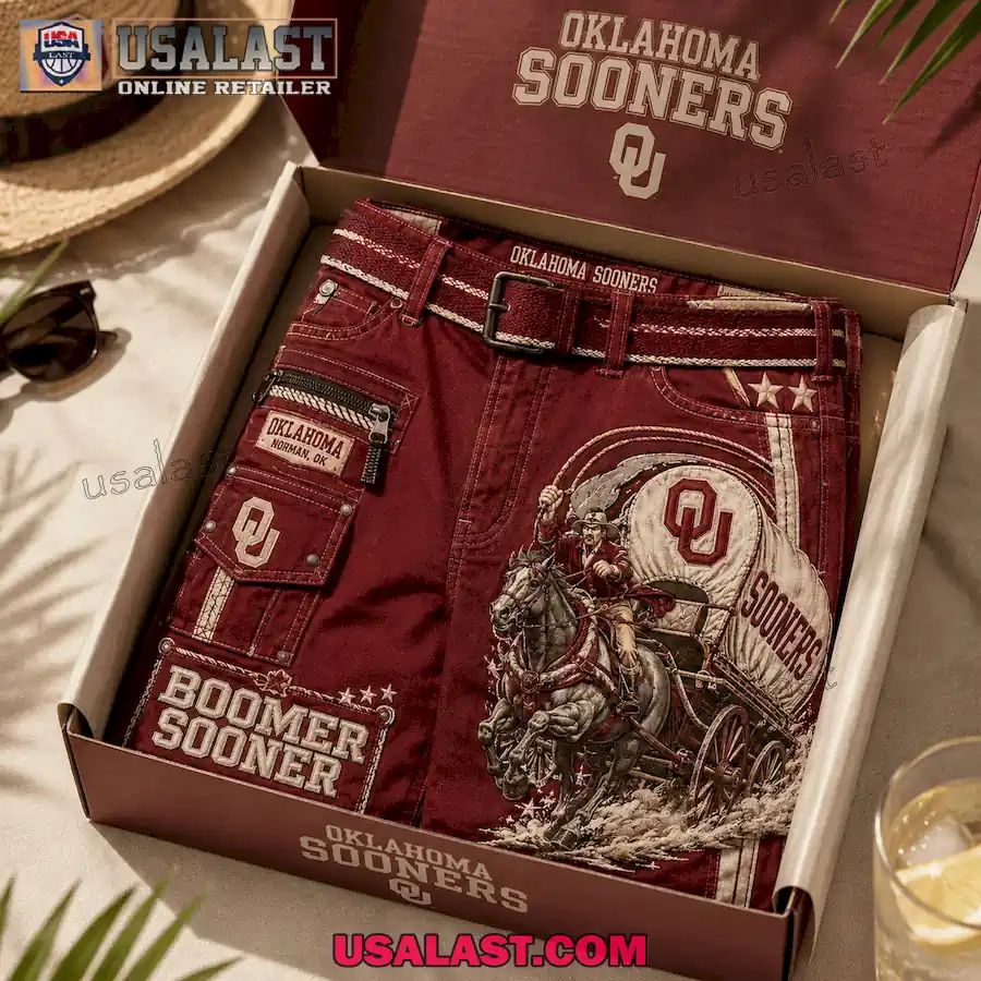 Oklahoma Sooners Boomer Sooner Norman OK Men Cargo Short