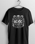 Skulls and guitar image - Black 100% cotton T-Shirt - Hard rock - blues rock