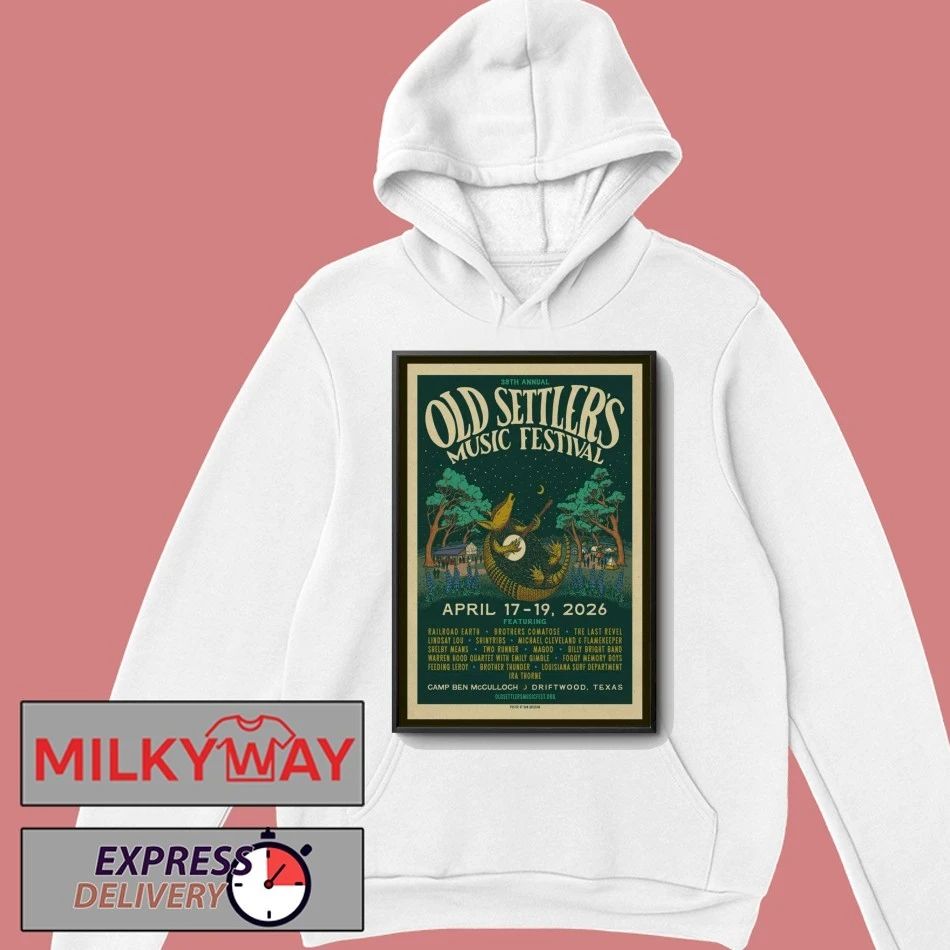 Apr 17-19 2026 Old Settler’s Music Festival Poster Camp Ben McCulloch shirt