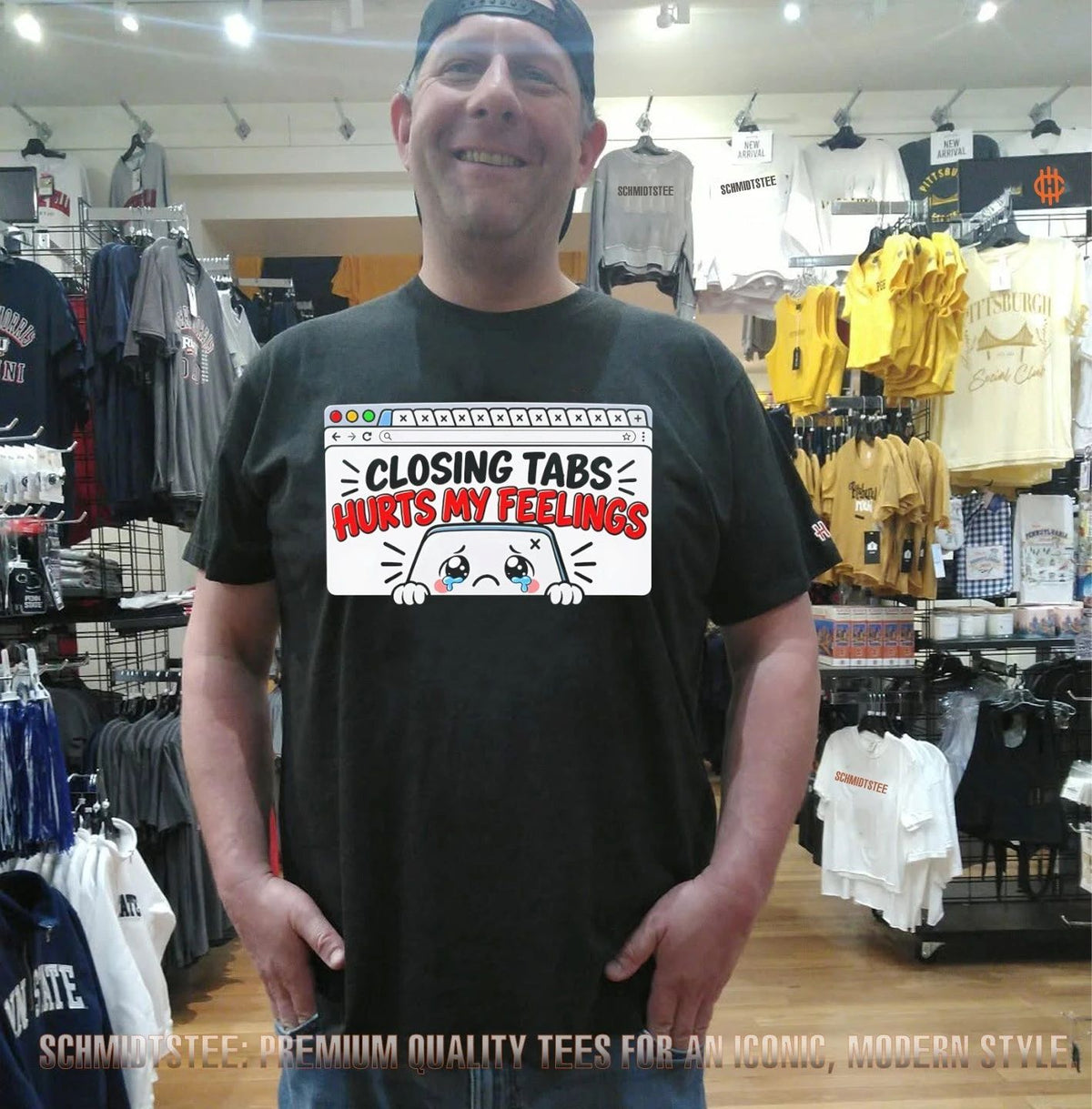 Closing tabs hurts my feelings shirt