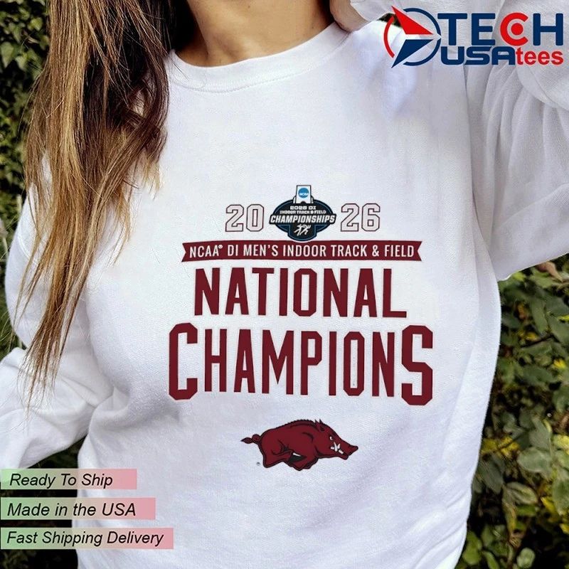 Arkansas Razorbacks 2026 NCAA Men’s Indoor Track and Field National Champions shirt