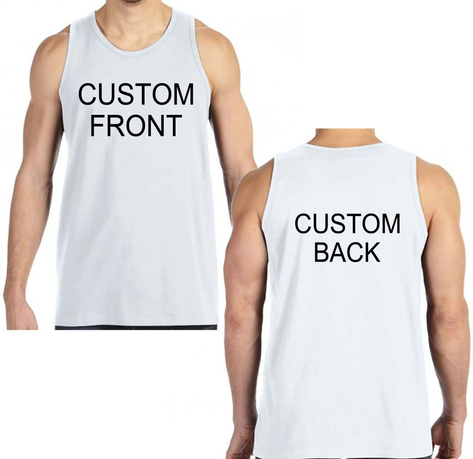 CUSTOMIZED SHIRTS IMAGE PHOTO DTG PRINTING DIRECT TO GARMENT MENS TANK TOP