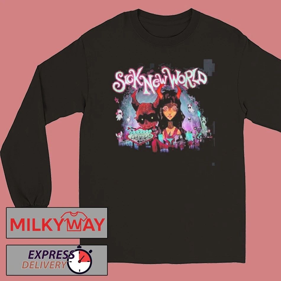 Sick New World Las Vegas 2026 Festival Merch Tee At Las Vegas Festival Grounds On April 25 2026 Red Devil Two Sided T-Shirt