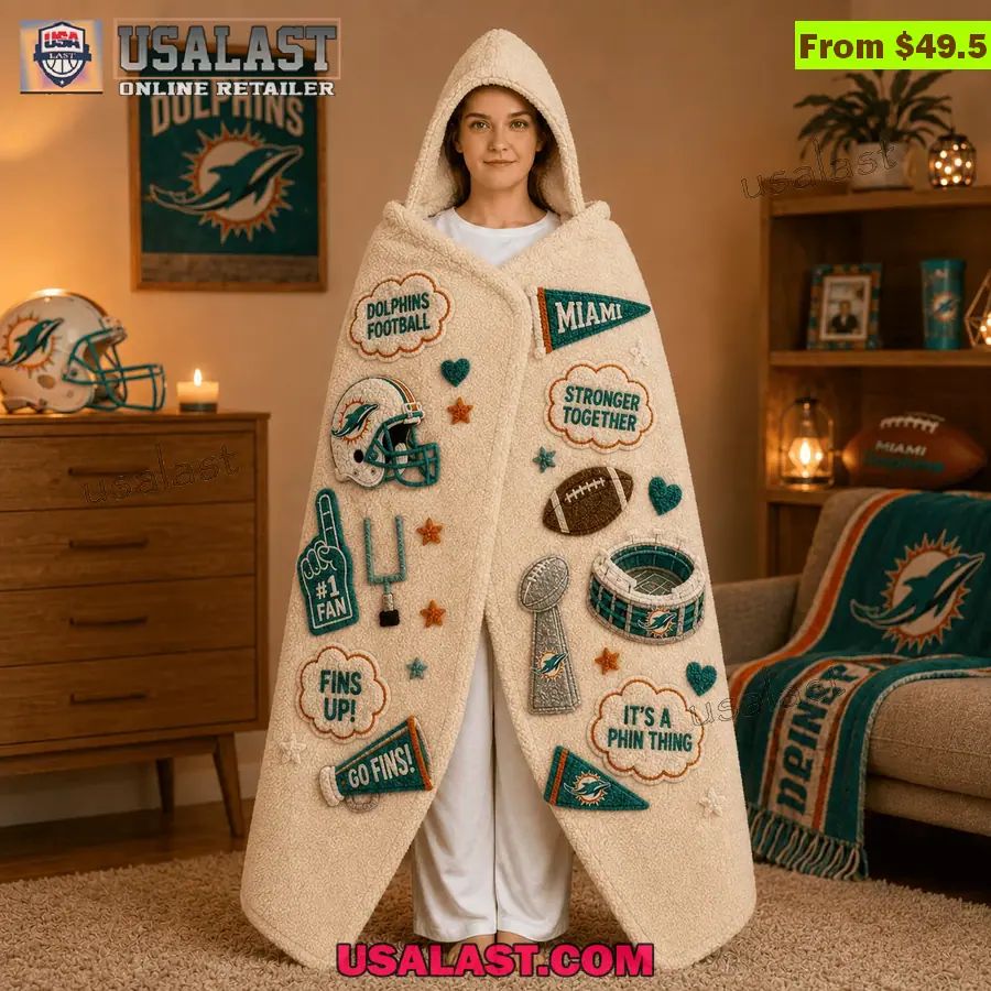 Miami Dolphins Limited Edition Hooded Blanket