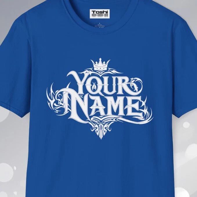Add YOUR NAME Graffiti Tattoo Style Tee Urban Customize Hip Hop Old School B-Boy