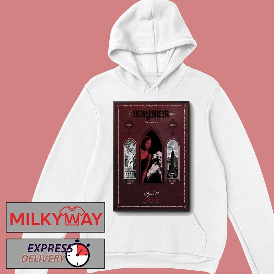 Lady Gaga Apr 13 2026 Madison Square Garden NYC Poster shirt