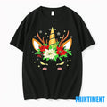 Floral Antler Unicorn Christmas Lights Tshirts Sweater