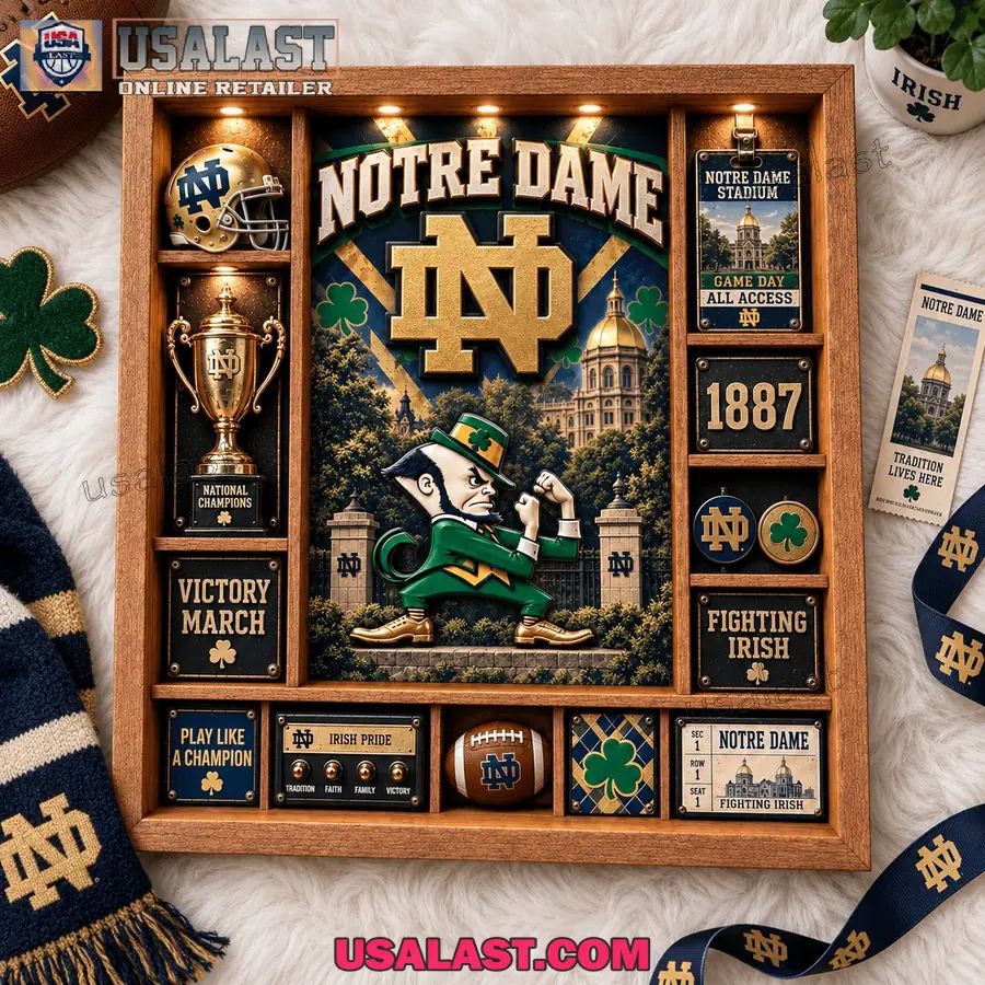 Notre Dame Fighting Irish Custom Frame Light Box
