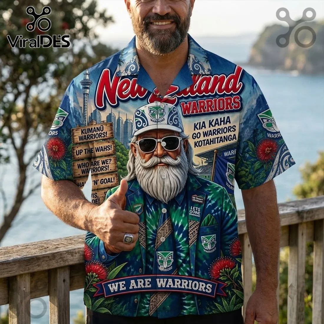 New Zealand Warriors Kia Kaha Hawaiian Shirt