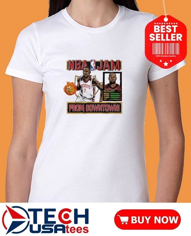 NBA Jam Houston Rockets Kevin Durant from downtown shirt