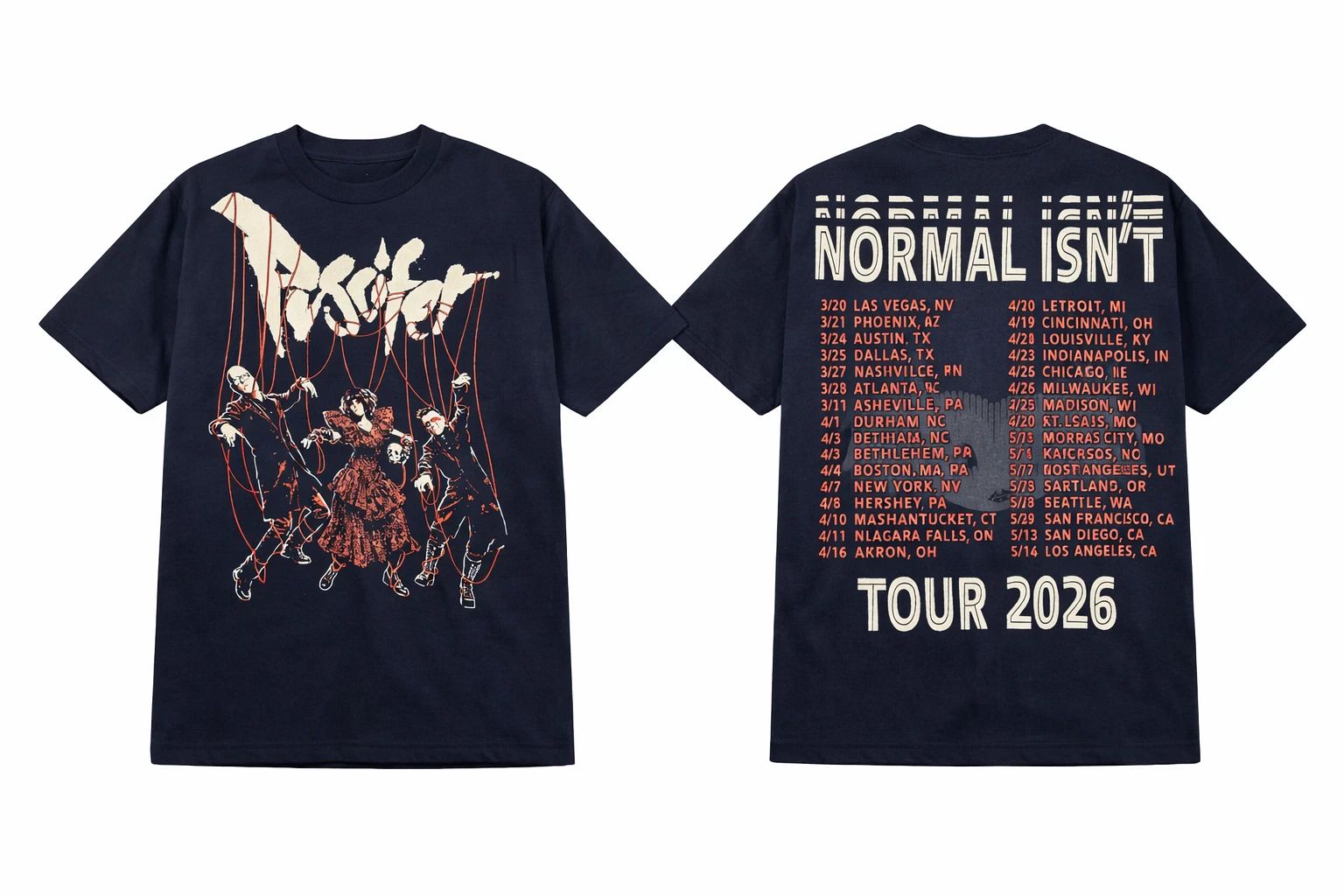 Puscifer The Normal Isn’t Tour Graphic T-shirt