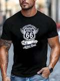 Men'S Route 66 Vintage Travel T-Shirt - A Classic Summer Short-Sleeve Shirt fo
