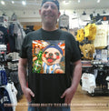 Argentina number 10 cute dog holding beer on street shirt