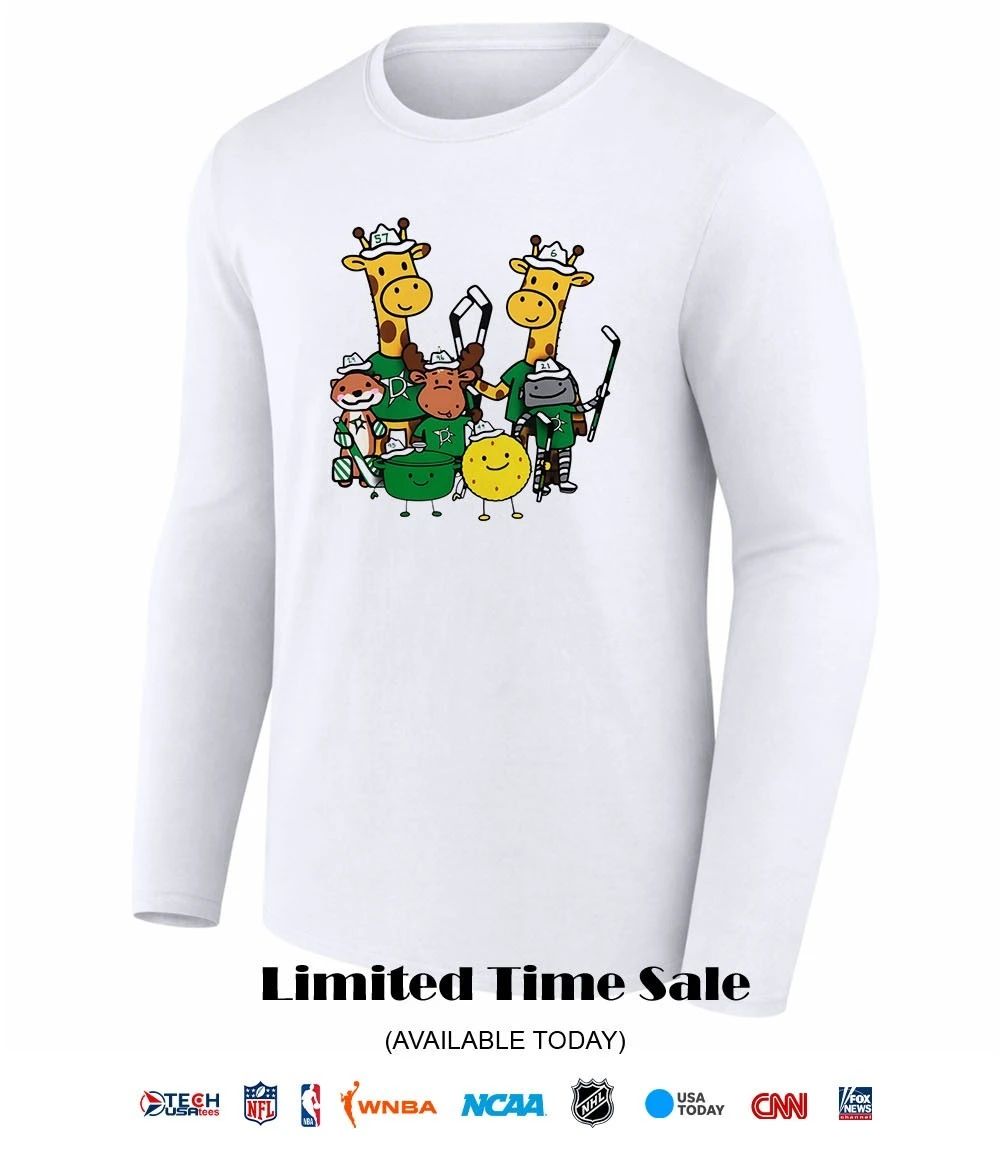 Dallas Stars Cartoon Group Illustration shirt