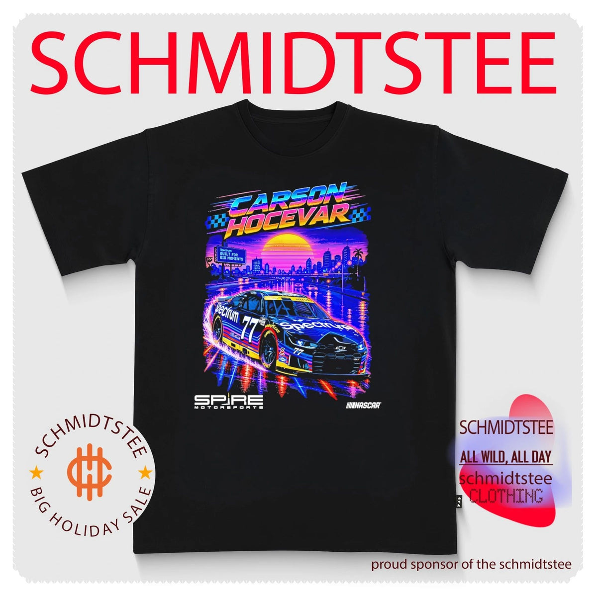 Carson Hocevar Spire Motorsports Spectrum Car graphic shirt