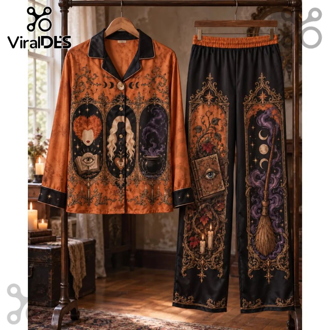 Hocus Pocus Halloween Satin Pajama Set 2026