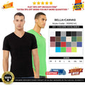 Bella + Canvas 3005CVC Men's Heather Blend CVC V-Neck Tee Short Sleeve T-Shirt