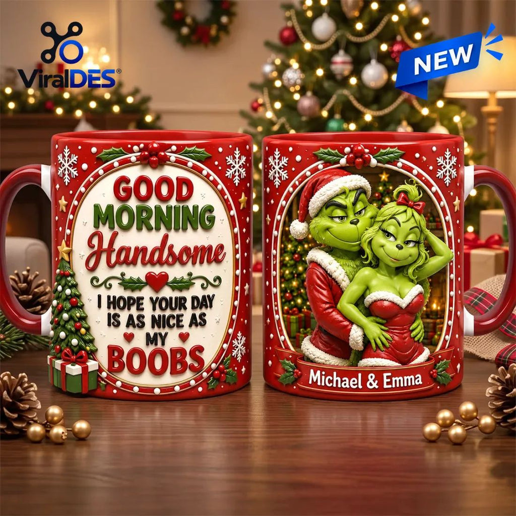 Personalized Grinch Couple Christmas Coffee Mug