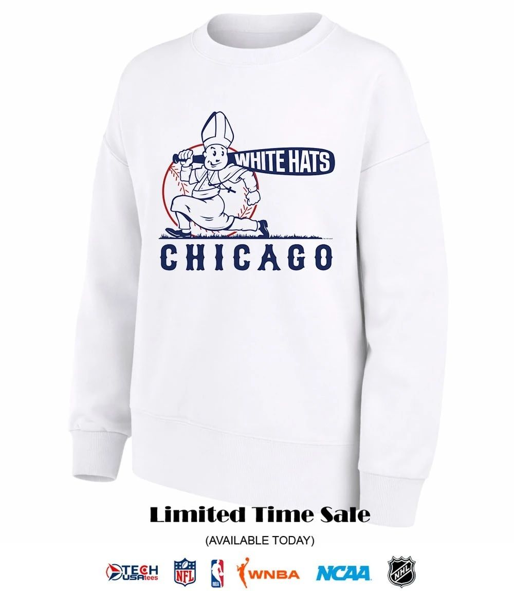 White hats Pope Leo XIV Chicago White Sox shirt