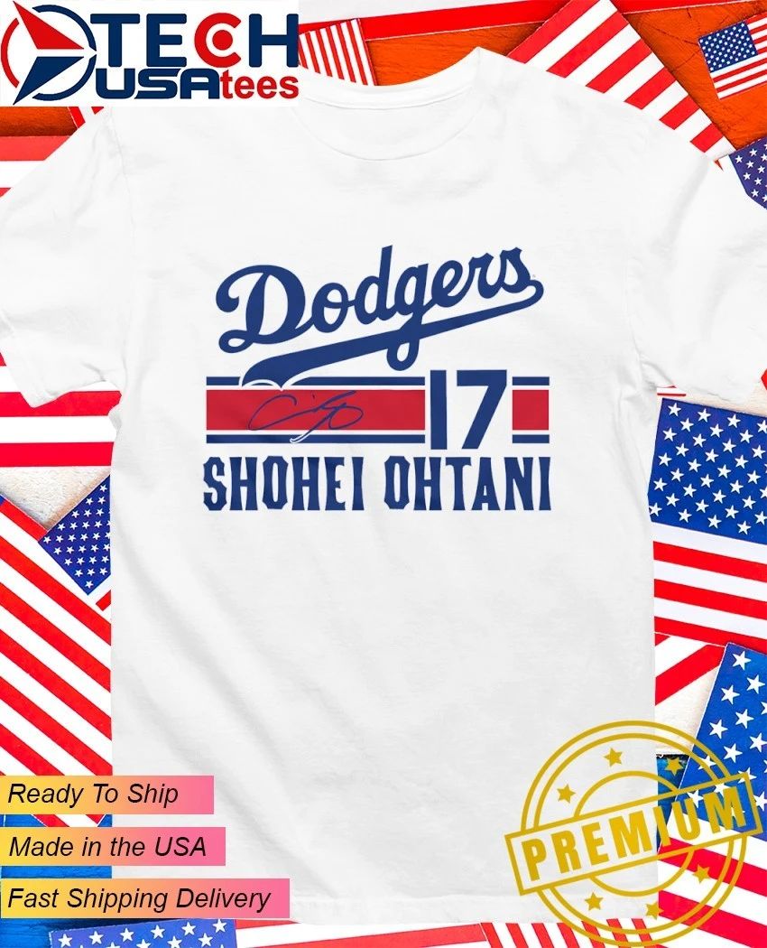 Los Angeles Dodgers Baseball Shohei Ohtani No. 17 signature shirt