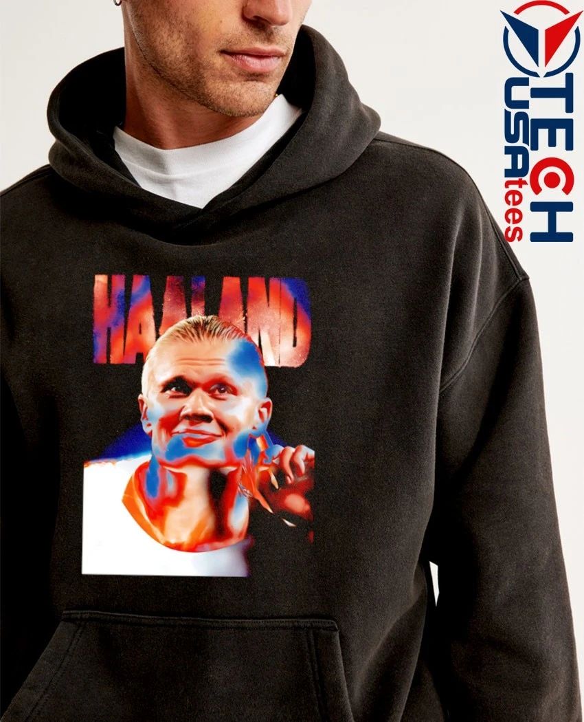 Erling Haaland Manchester City World Cup portrait shirt