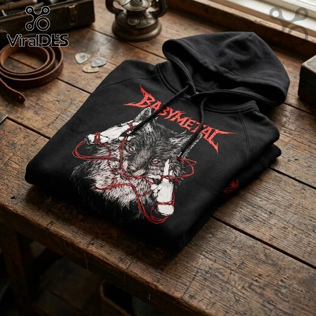 Babymetal 2026 World Tour Wolf Mascot Black Hoodie