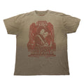 Jimmy Hendrix Men's T-Shirt Blues Rock Music Band Shirt Graphic Beige Large