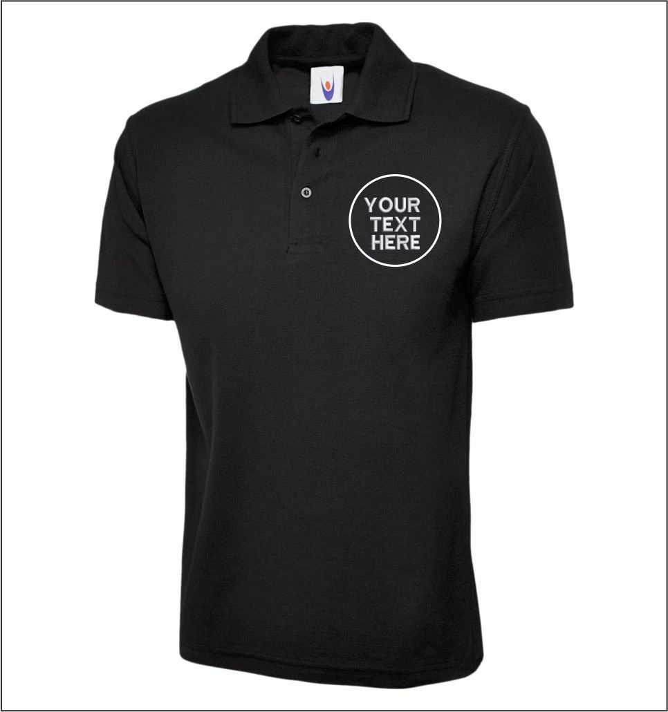 Personalised Work Wear Poloshirt Custom Embroidered Classic Polo Tee Shirt UC101