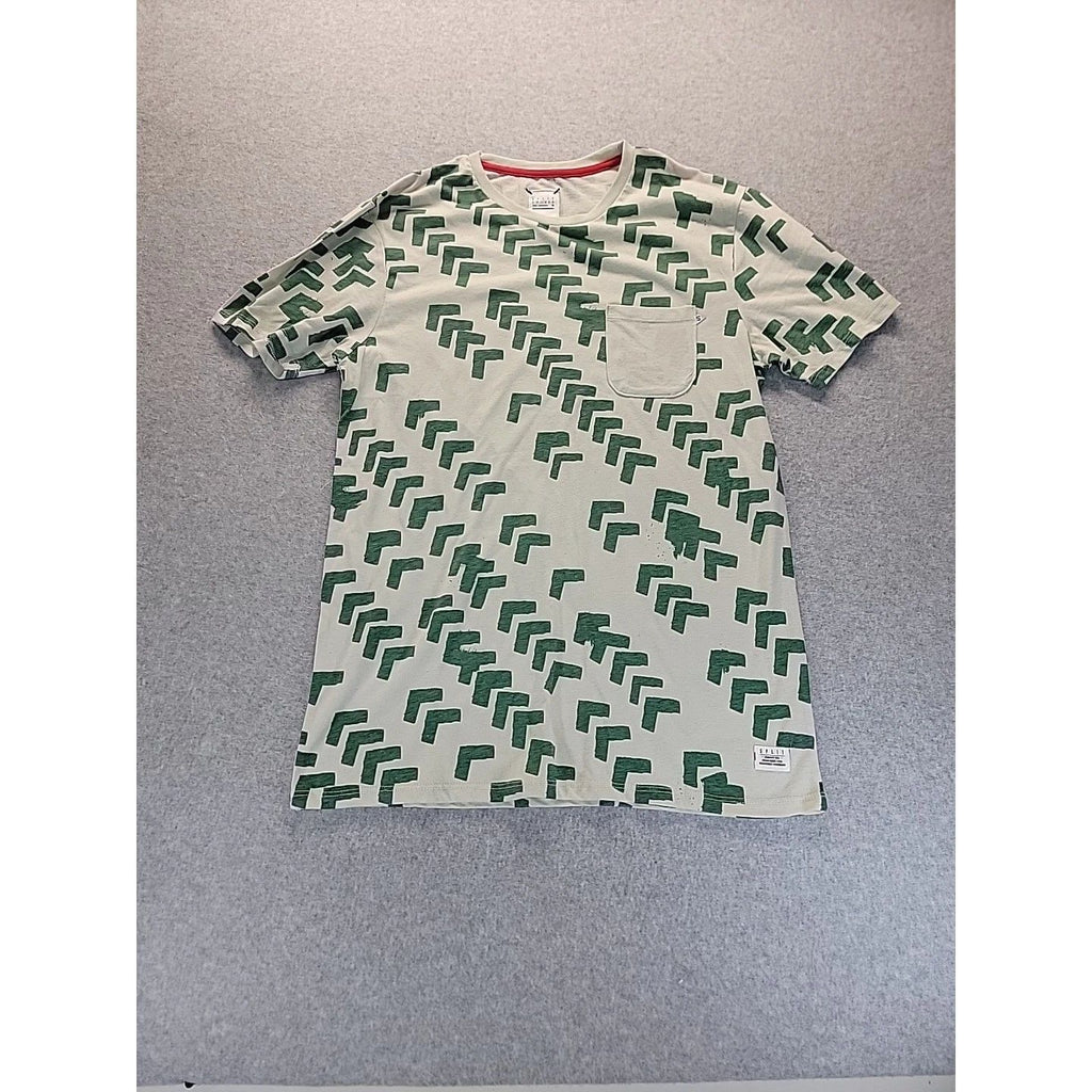 SPLIT COMPANY USA Mens Geometric Print Pocket T-Shirt Size M