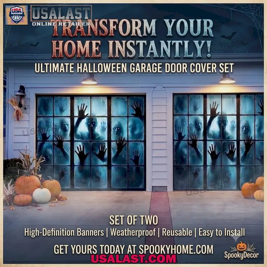 Window Watcher Halloween Garage Door Banner