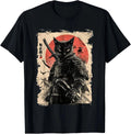 Vintage Japanese Art anime graphic samurai cat warrior Gift Unisex T-Shirt