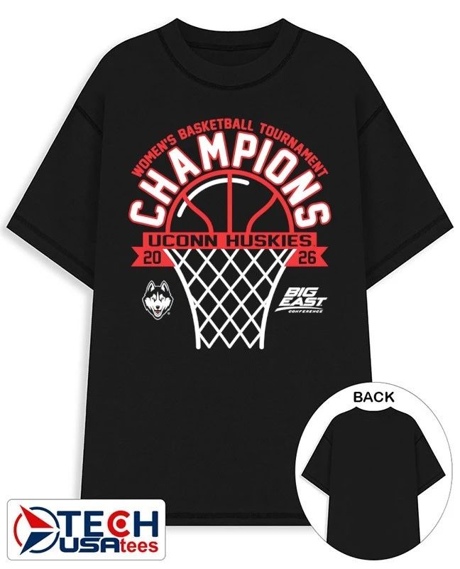 UConn Huskies 2026 Big East Women’s Basketball Tournament Champions shirt