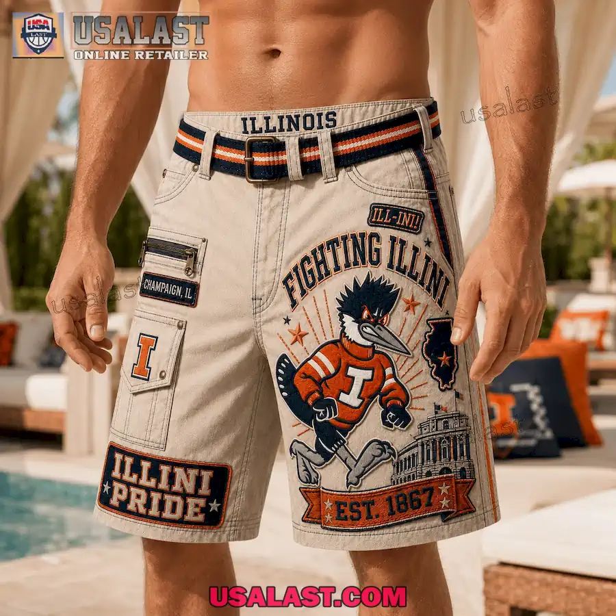 Illinois Fighting Illini Illini Pride Men Cargo Short