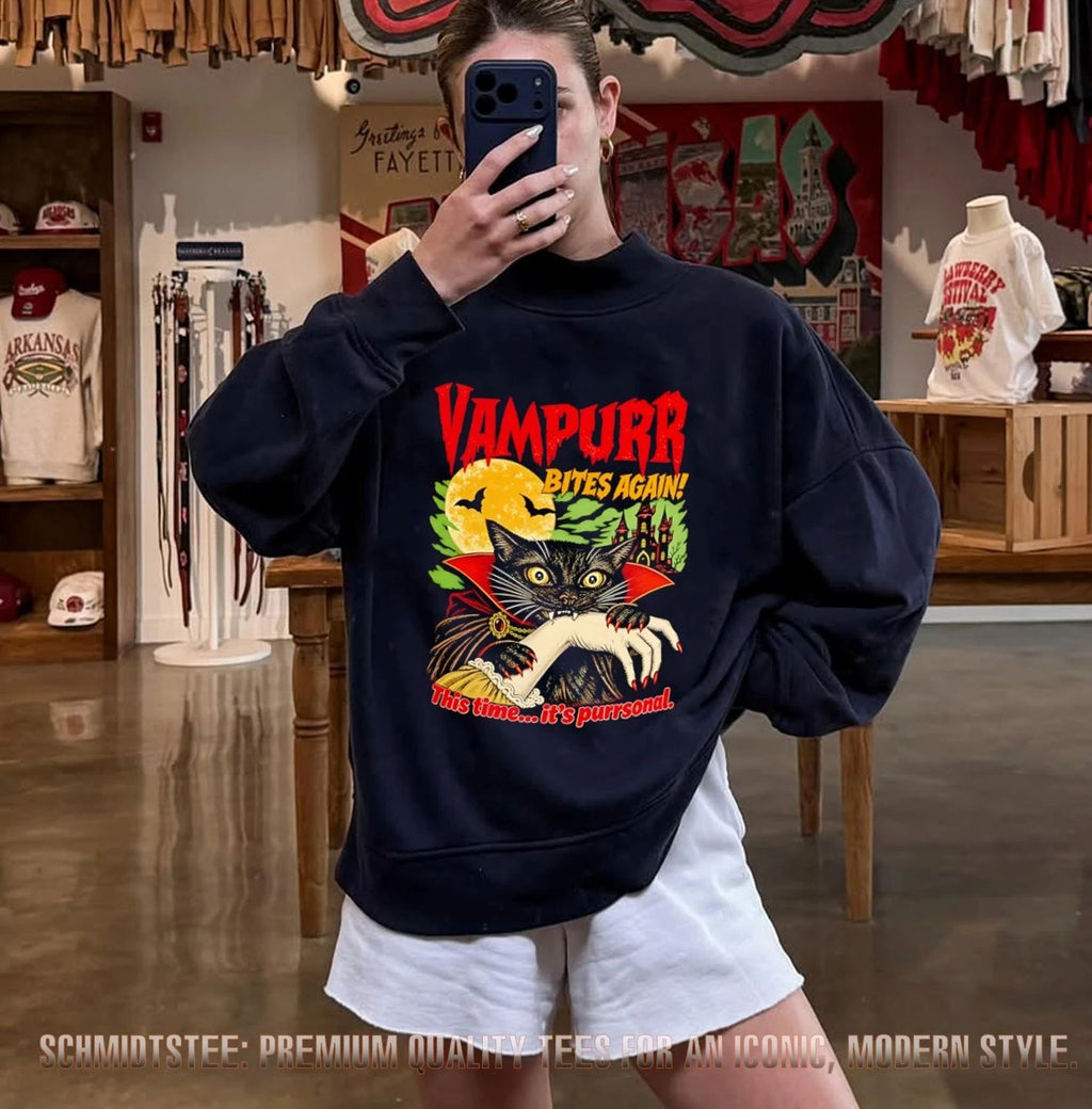 Vampire Cat Vampurr Bites Again This time It’s Purrsonal Halloween shirt