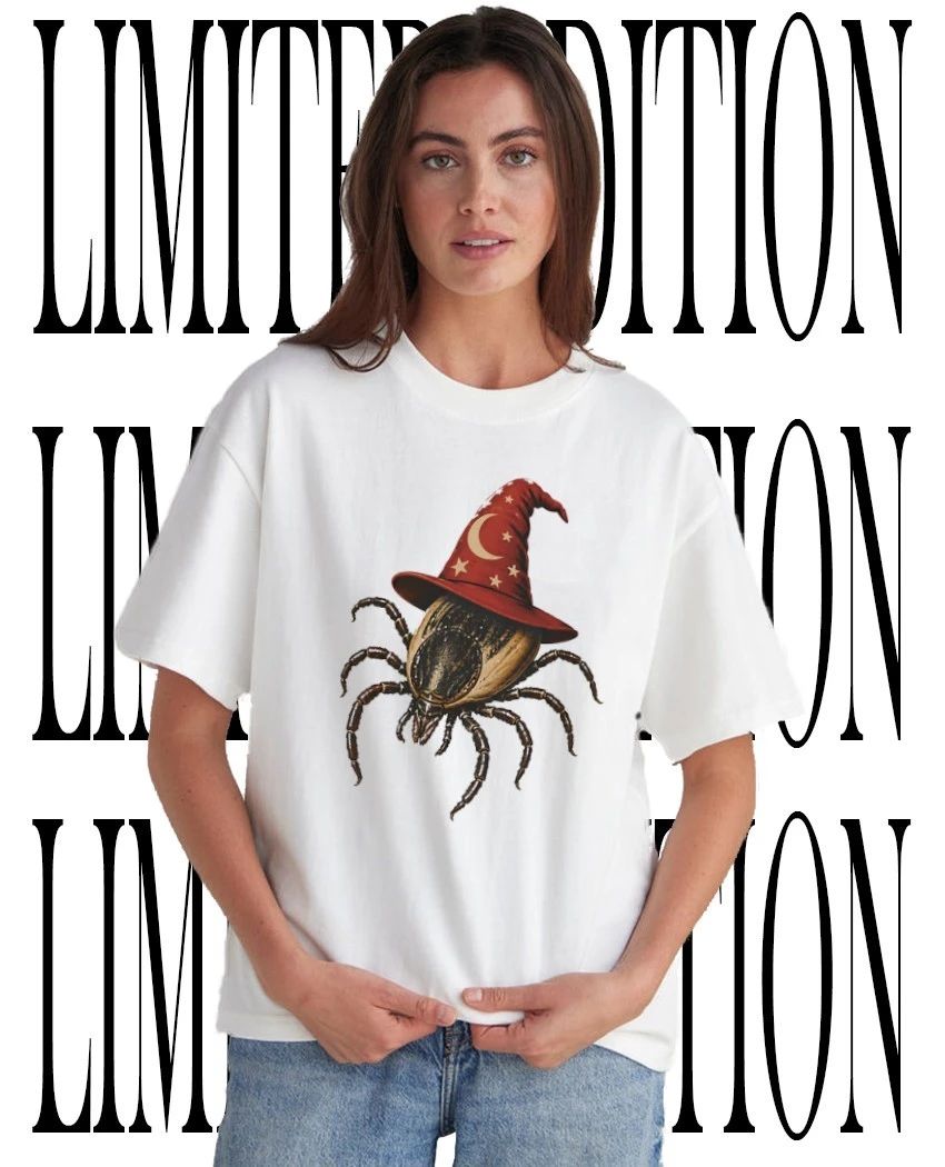A tick wearing wizard’s hat shirt