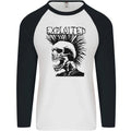 Exploited Punk Rock Skull Skinhead Mohican Mens L/S Baseball T-Shirt