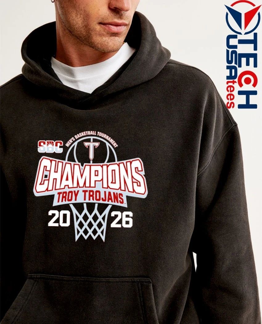 Troy Trojans 2026 Sun Belt Men’s Basketball Tournament Champions shirt