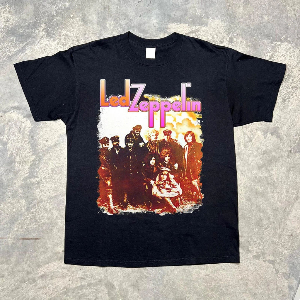 Led Zeppelin II Album Rock Band Black Unisex T-shirt Size S-5XL