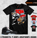 Shirt Match AJ 5 OG Black Metallic Reimagined Sneaker Tee Sneakerhead Cat Mouse